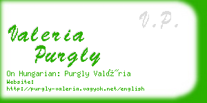 valeria purgly business card
